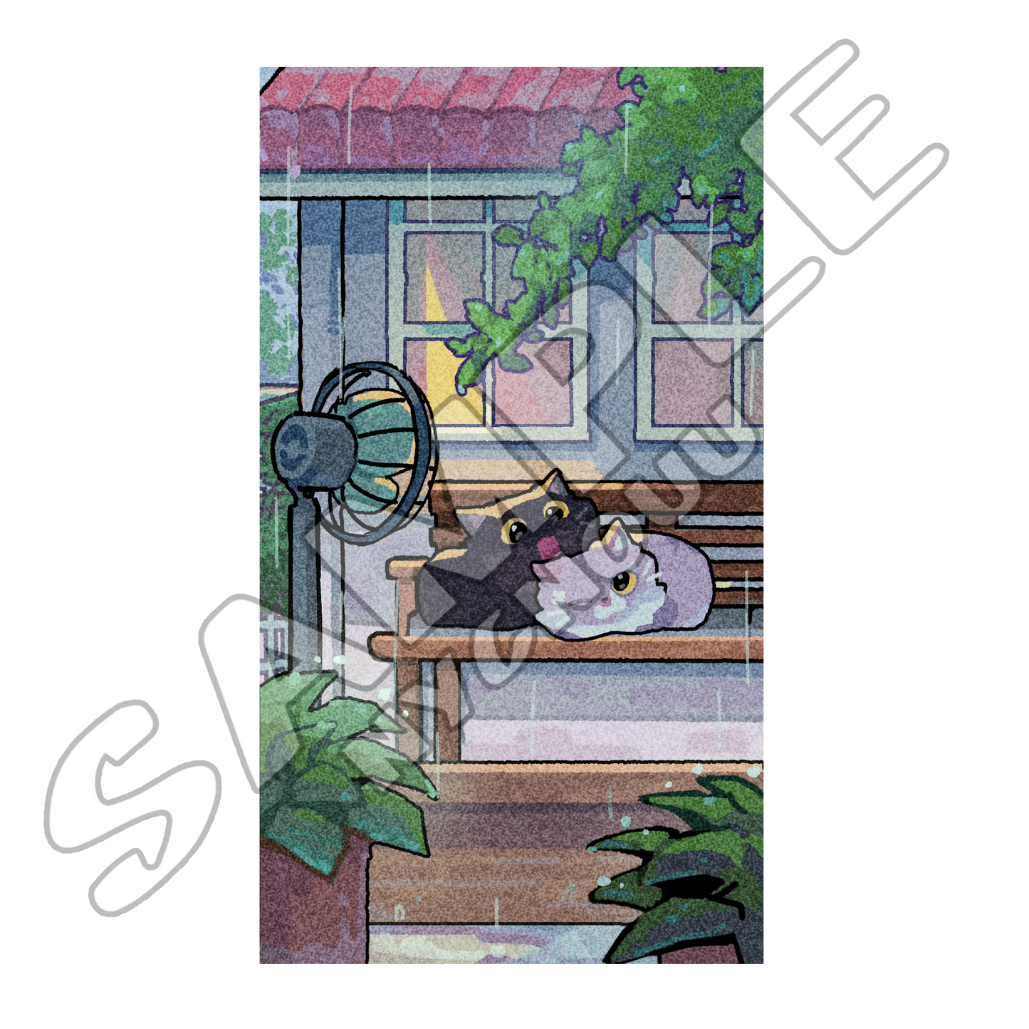 MOKI KIMO Digital Wallpaper : Outdoor - Phone (Rainy)