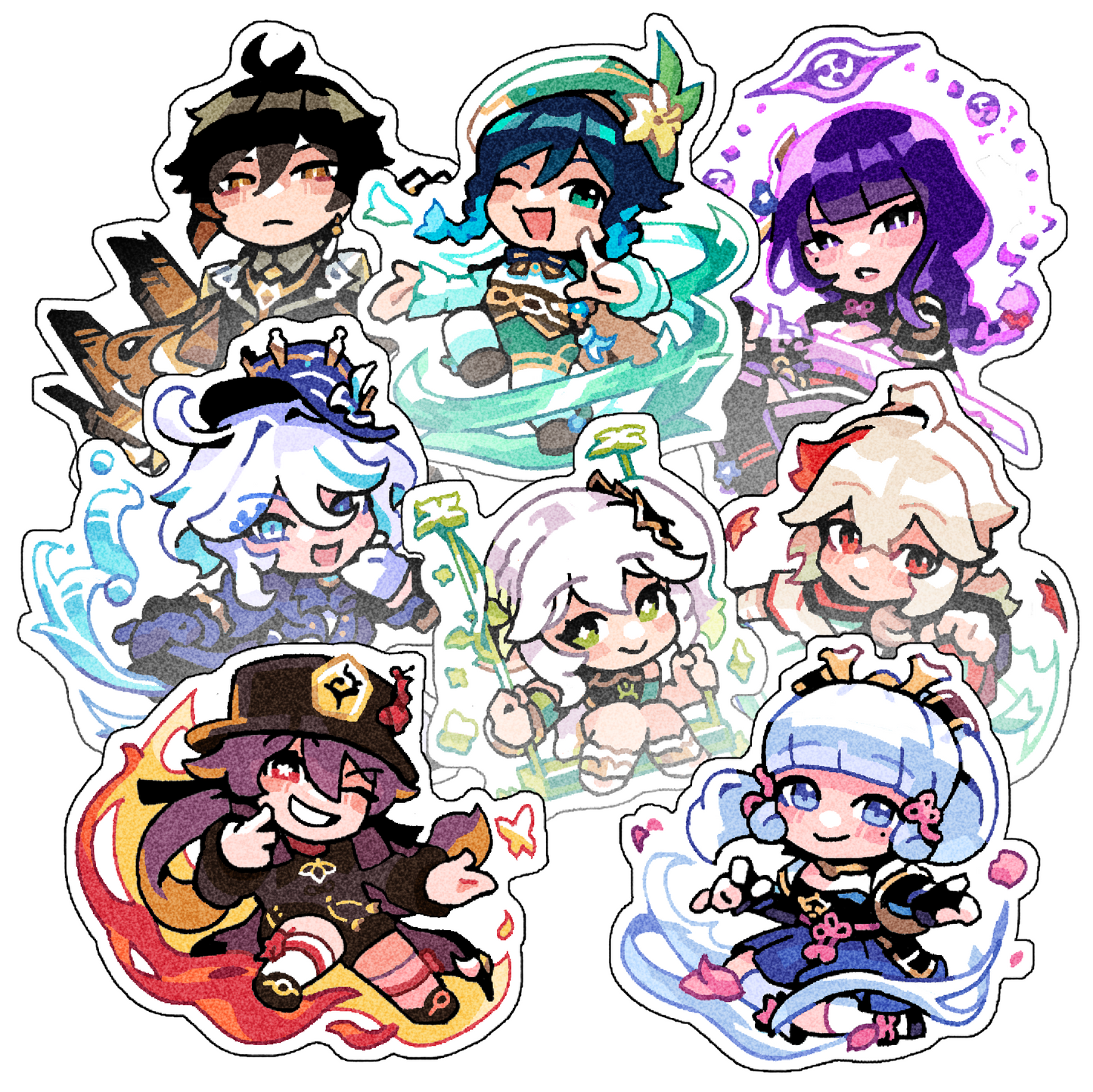 NYCNOUU GENSHIN Stickers - Character